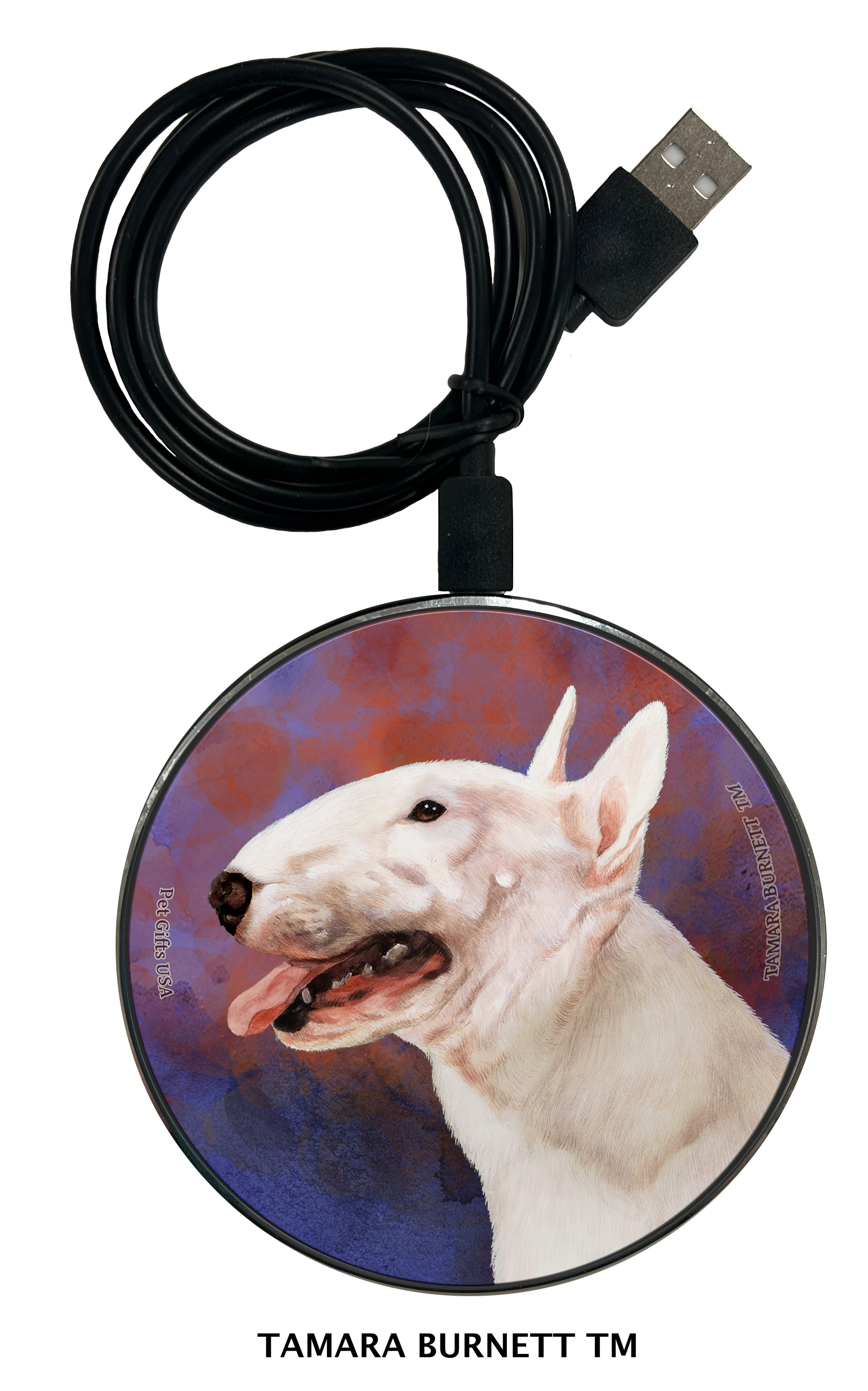 Bull Terrier White - Zoomies Phone Charger image